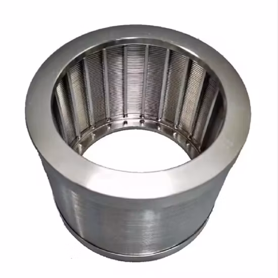 SS304 SUS316L 웨지 와이어 플랜지 스크류 프레스 스트레이너 필터